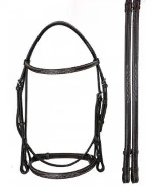 Signature Series Raised Fancy Stitched Snaffle Bridle